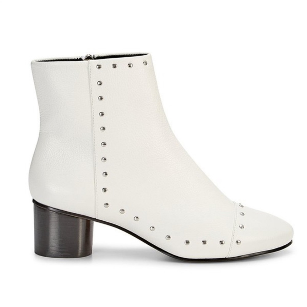 Rebecca Minkoff White Leather Isley Bootie